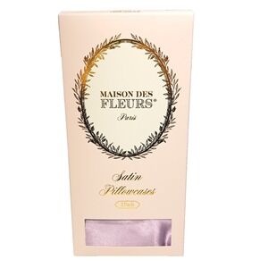 Maison Des Fleurs Paris Purple‎ Satin Pillowcases 2 Pack 100% Polyester